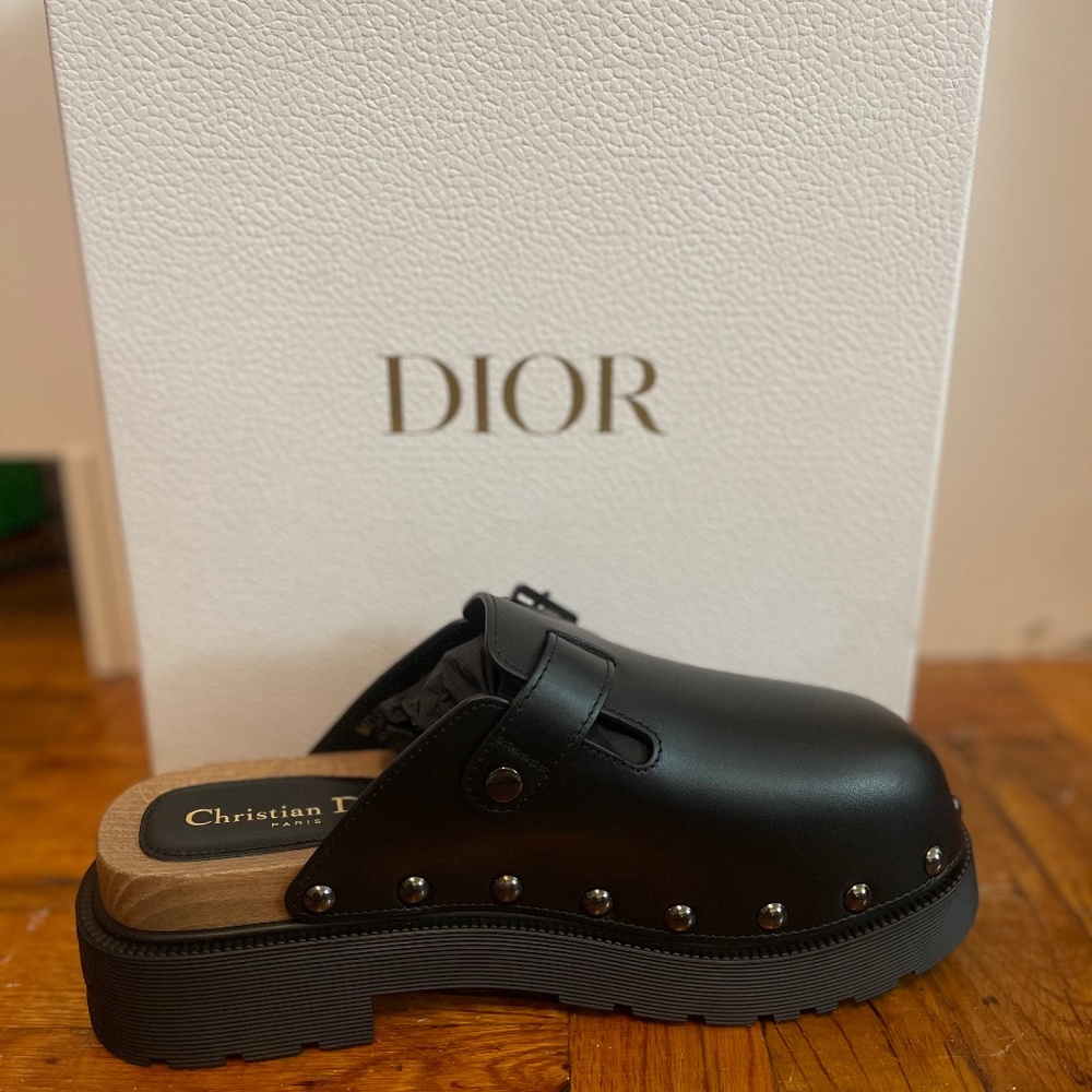 Dior Diorquake leather clogs